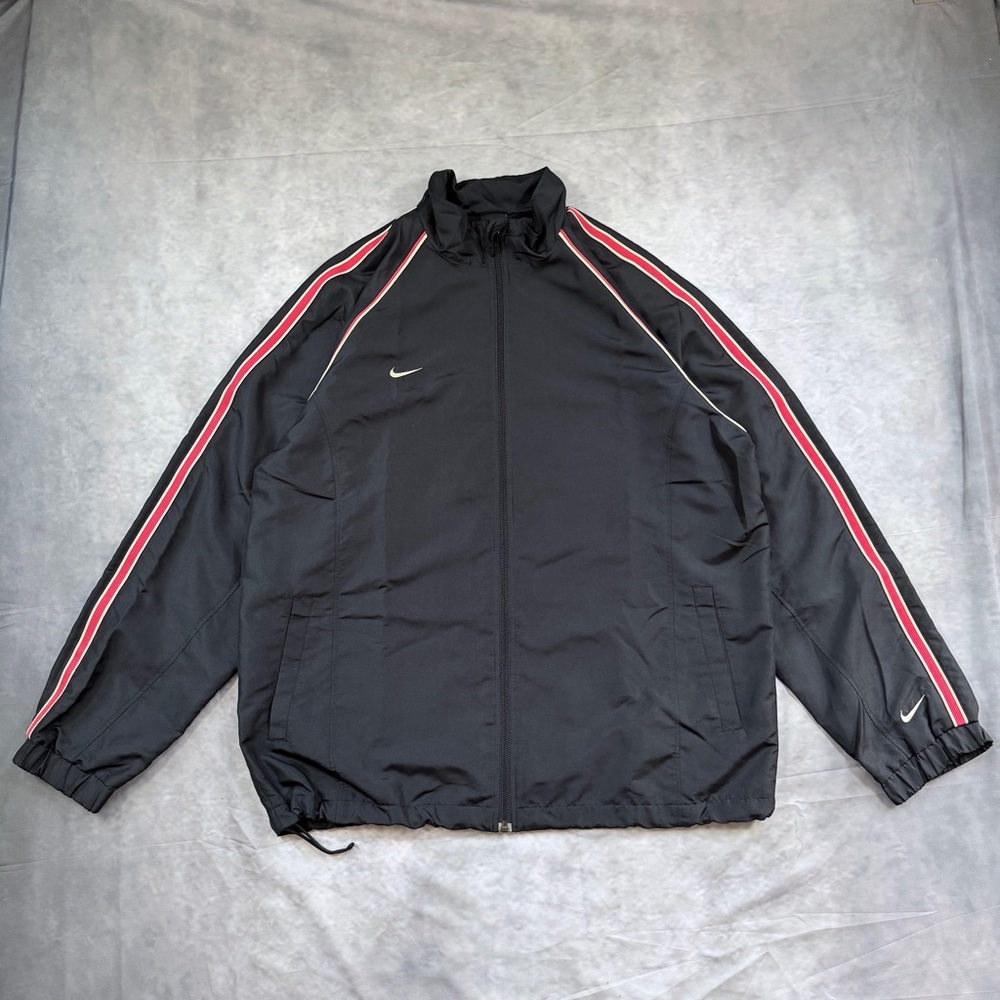Nike black windbreaker jacket with embroidered logo